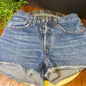 Levi's Classic Button Up Blue Jean Shorts